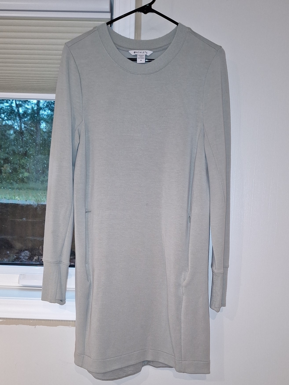 Athleta Light Sage Green Crewneck Sweater Dress